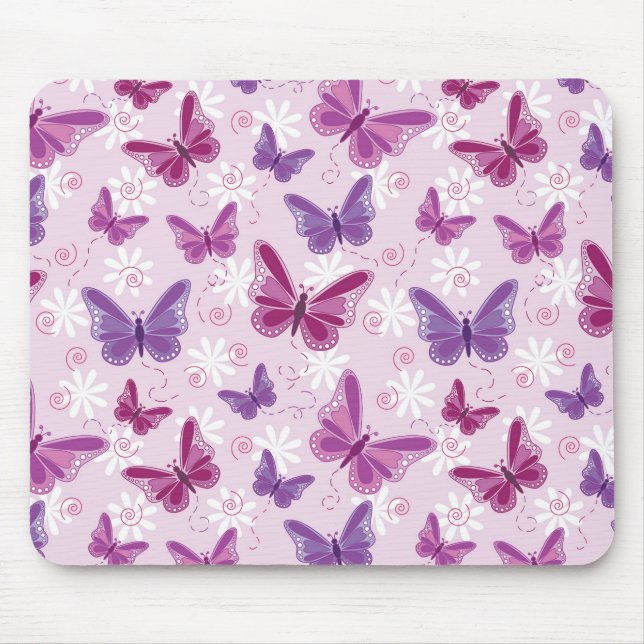 butterfly pattern mouse mat (Front)