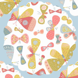 Butterfly Pattern Paper Coaster