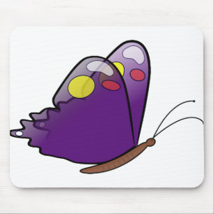 Butterfly Pattern Purple Colours Wings Insect Mouse Mat