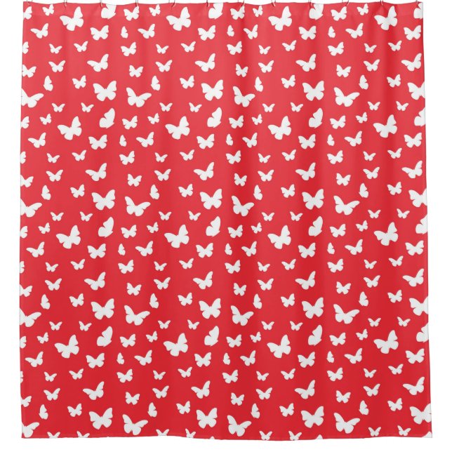 Butterfly pattern shower curtain (Front)