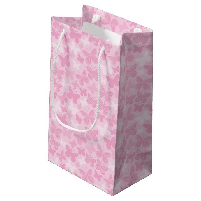 Butterfly pattern small gift bag (Back Angled)