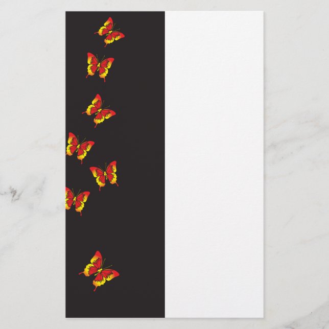 Butterfly Pattern Stationery (Front)