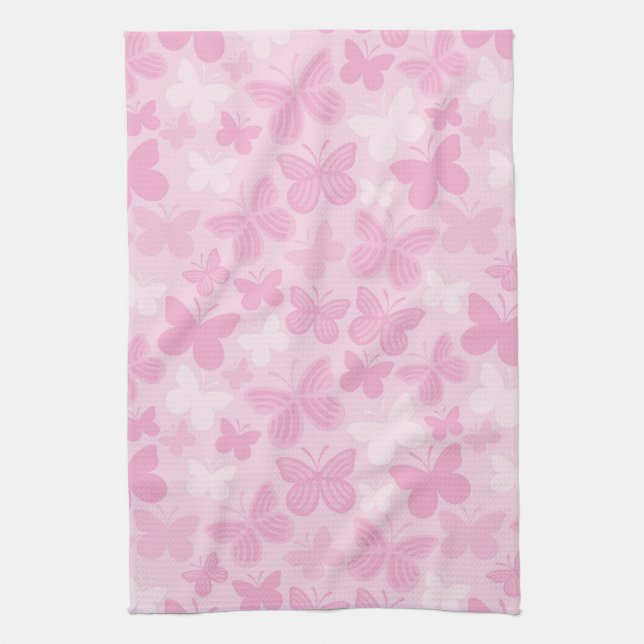 Butterfly pattern tea towel (Vertical)
