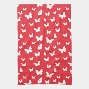 Butterfly pattern tea towel