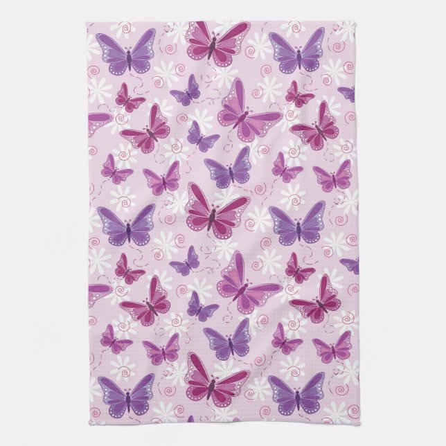butterfly pattern tea towel (Vertical)