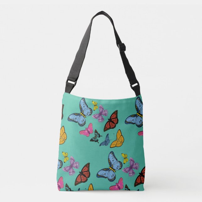 Butterfly pattern texture crossbody bag (Front)
