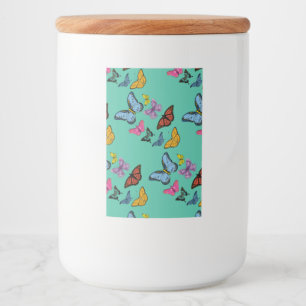 Butterfly pattern texture food label