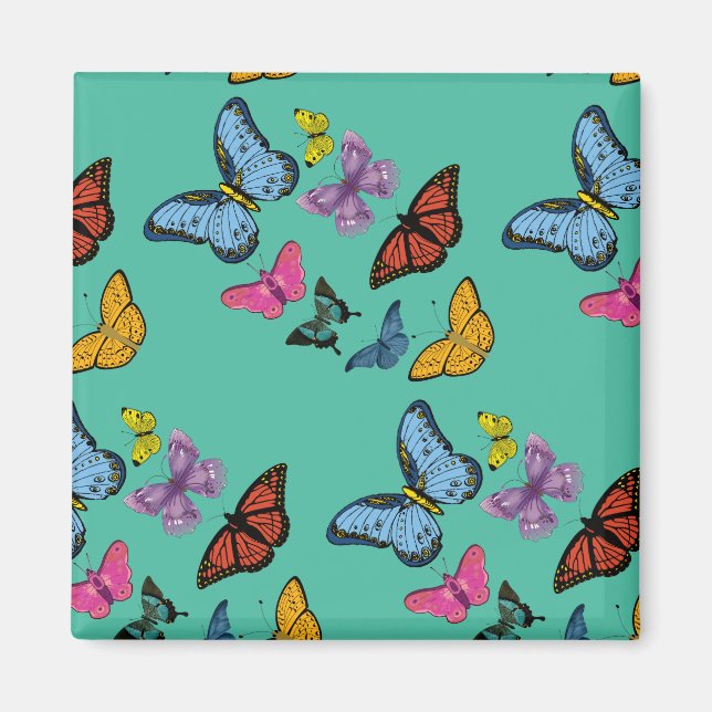 Butterfly pattern texture magnet (Front)