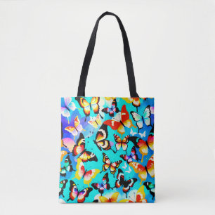 Butterfly pattern tote bag