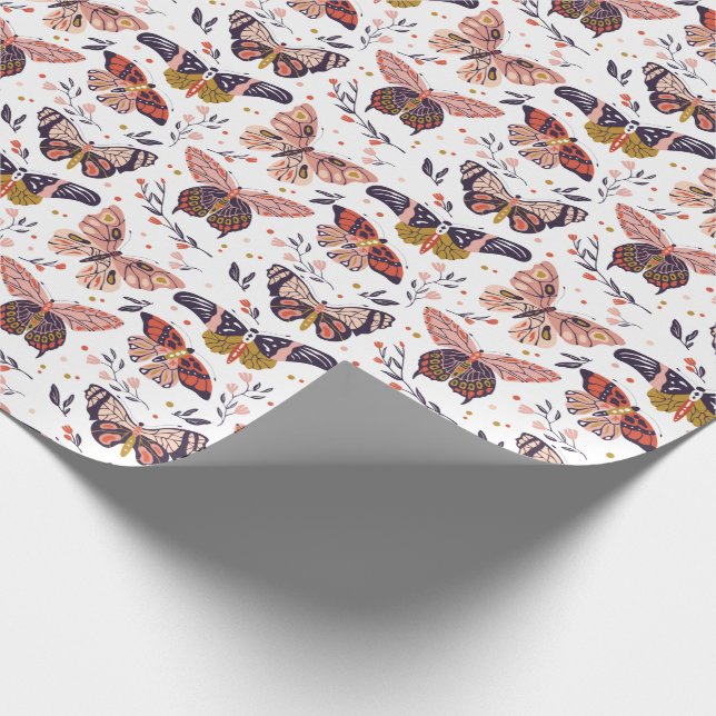 Butterfly Pattern Wrapping Paper (Corner)