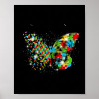 Butterfly Peace Lover Autism Awareness Month Men W