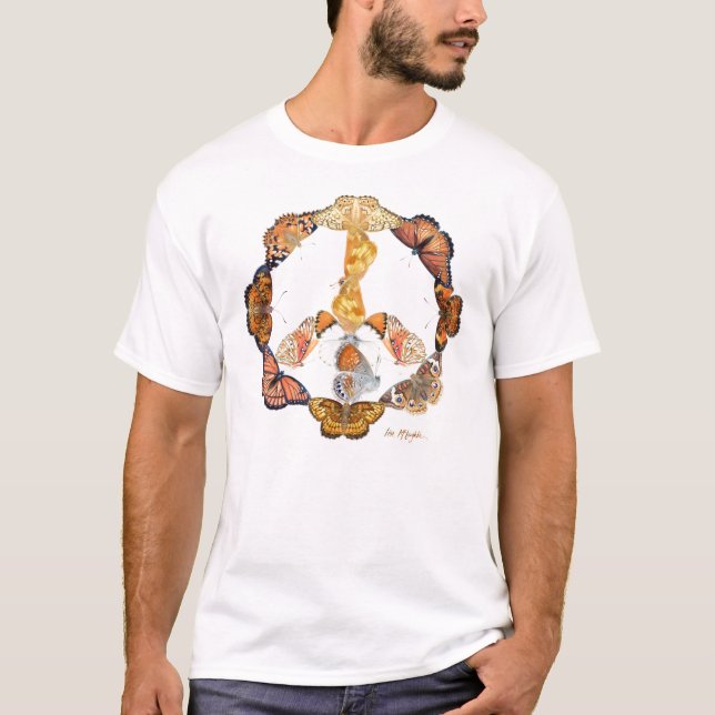 butterfly peace sign T-Shirt (Front)