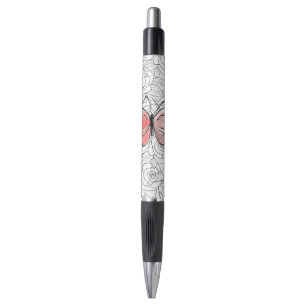 Butterfly Pen with Roses