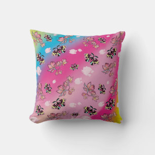 Butterfly peony cushion