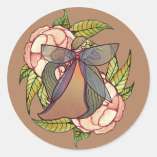 Butterfly Peony Fairy Peonies fairies              Classic Round Sticker