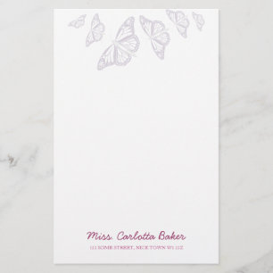 Butterfly Personal Stationery