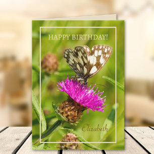 Butterfly Personalised Happy Birthday  Card