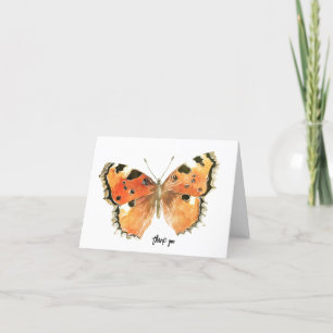Butterfly Personalised Thank You Card