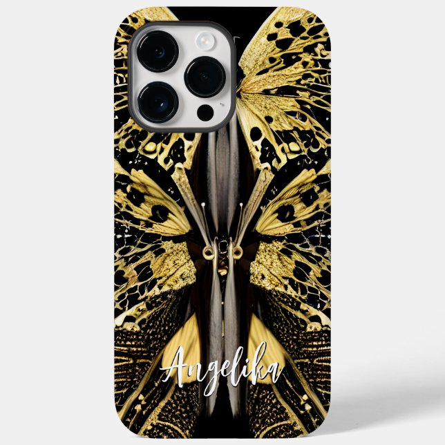 Butterfly Personalised Throw Blanket with Name Case-Mate iPhone Case (Back)