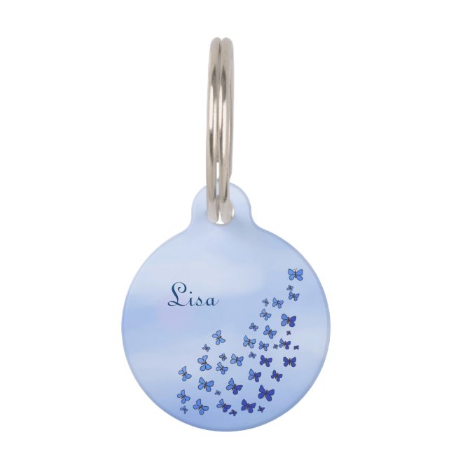 butterfly  pet tag (Front)