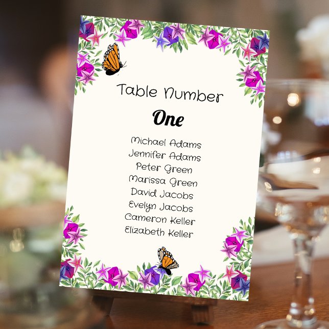 Butterfly Petunia Table Number (Creator Uploaded)