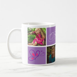 Butterfly Photo Collage Gift for Mum Mother's Day Coffee Mug