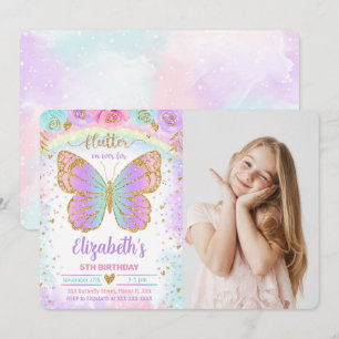 Butterfly Photo Invitation