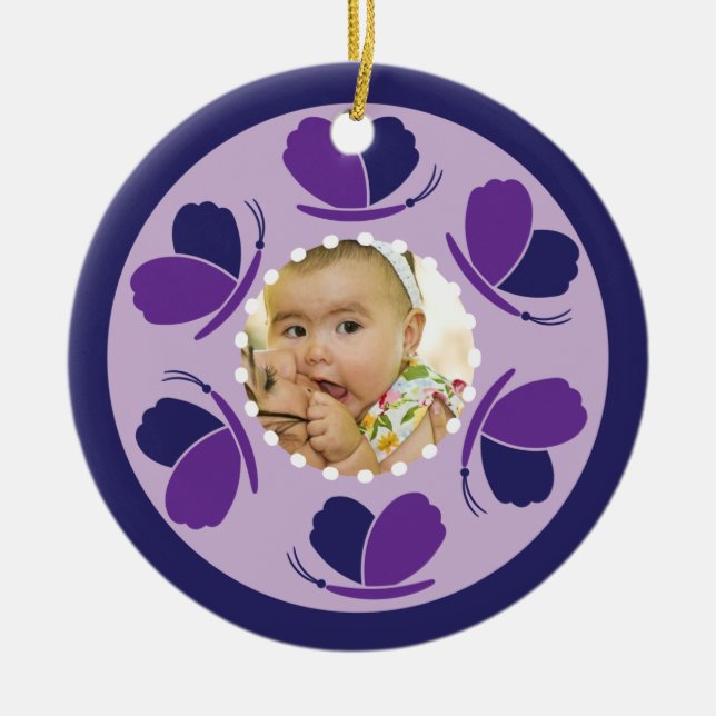 Butterfly Photo Ornament (Front)