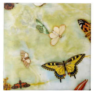 Butterfly Pietra Dura Tile