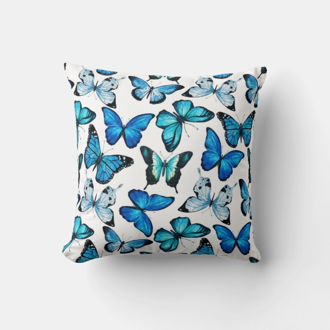 Butterfly pillow (White) (Front)