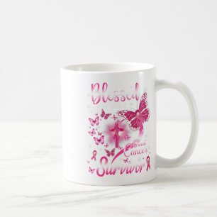 Butterfly Pink Blessed To Be Called Breast Cancer Coffee Mug