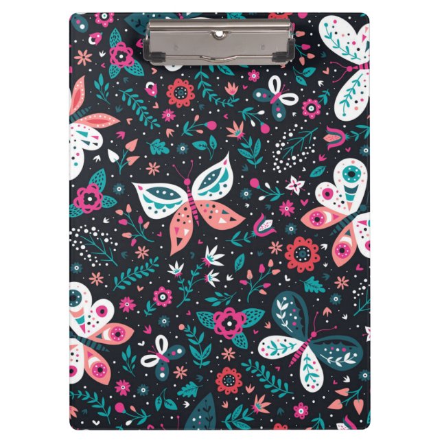 Butterfly Pink Garden | Butterfly Clipboard (Front)