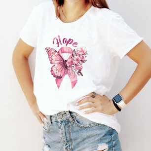 Butterfly Pink Ribbon  Tri-Blend Shirt