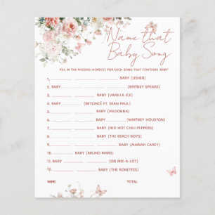 Butterfly Pink What's on Your Phone Baby Shower