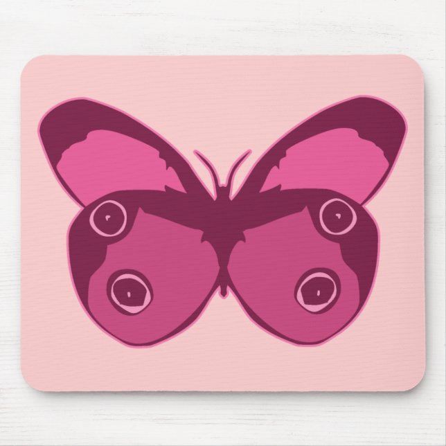 Butterfly Pinks Mouse Mat (Front)