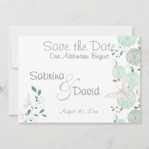 Butterfly Pistachio Chrysanthemum  Save the Date