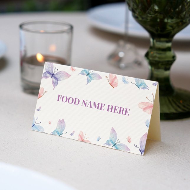 Butterfly Place Card Birthday Baby Shower (Creator Uploaded)