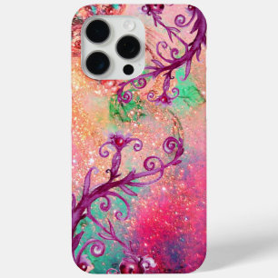 BUTTERFLY PLANT / MAGIC SWIRLS IN SPARKLE Pink iPhone 15 Pro Max Case