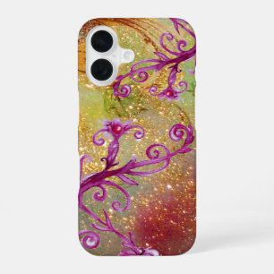BUTTERFLY PLANT / MAGIC SWIRLS IN SPARKLE Yellow iPhone 16 Case
