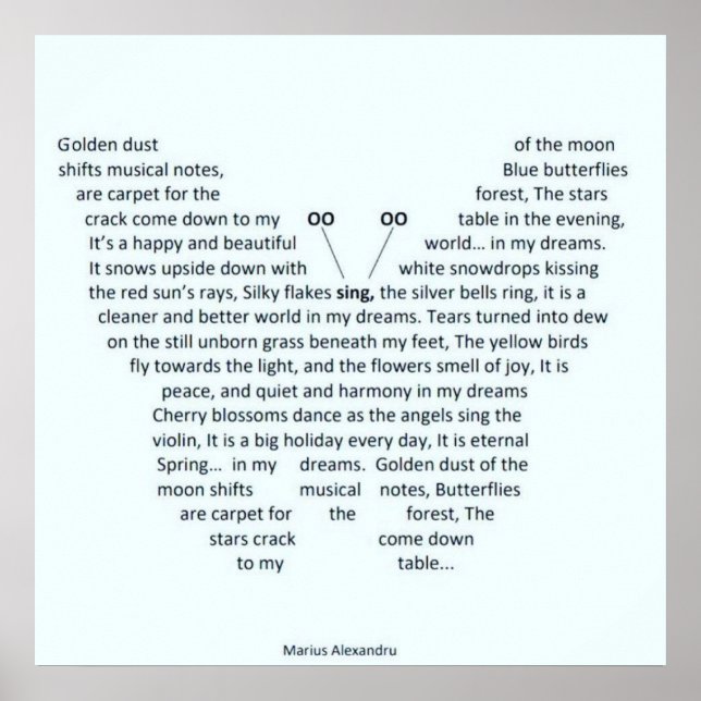 Butterfly Poem Poster (Front)