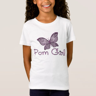 Butterfly Pom Girl T-Shirt