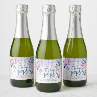 Butterfly Pop It When She Pop Mini Sparkling Wine  Label