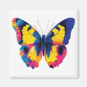 Butterfly Portrait Illustration Watercolour Print Magnet