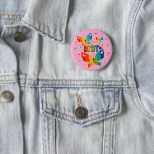 Butterfly Pride Love is Love LGBT Awareness 6 Cm Round Badge