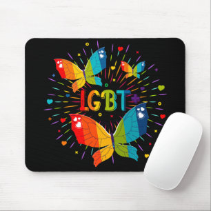 Butterfly Pride Love is Love LGBT Awareness Mouse Mat