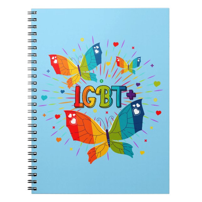 Butterfly Pride Love is Love LGBT Awareness Notebook (Front)