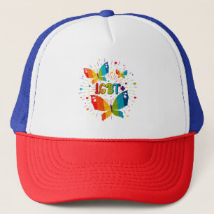 Butterfly Pride Love is Love LGBT Awareness Trucker Hat