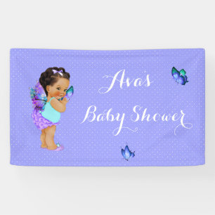 Butterfly Princess Baby Girl Purple Lavender Banne Banner