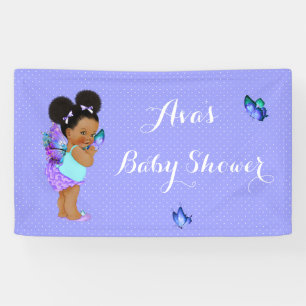 Butterfly Princess Baby Girl Purple Lavender Banne Banner