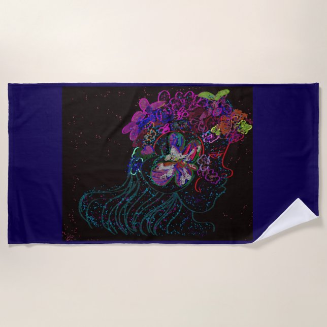 Butterfly Princess Beach Towel (Front)